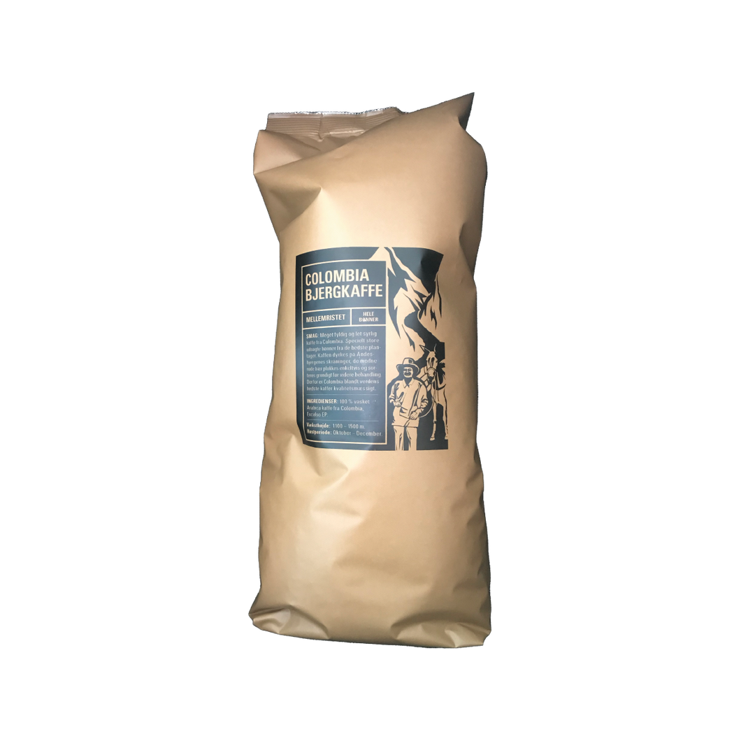 Columbiansk Bjergkaffe - 1 kg - Hele Bønner